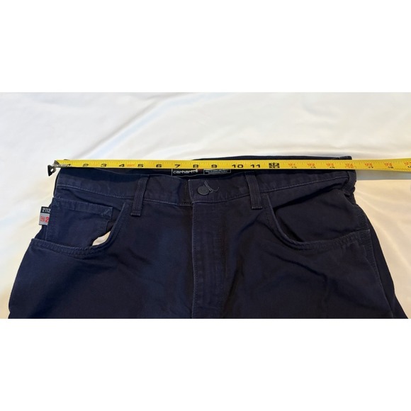 Carhartt FRB159 Flame Resistant Pants 34x32 Loose Fit Navy Canvas CAT 2 Workwear - Picture 6 of 8